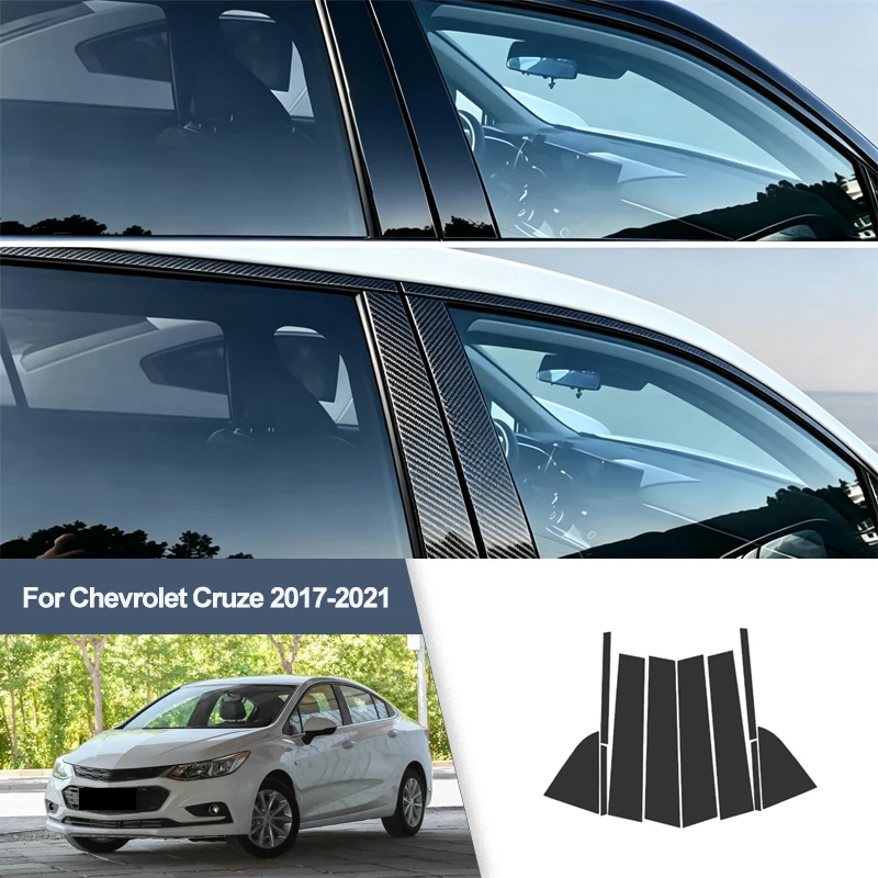 For Chevrolet Cruze 2017-2021 B/C Pillar Post Stickers PC Window Middle Pillar Trim Decorative Car Exterior Protect Parts