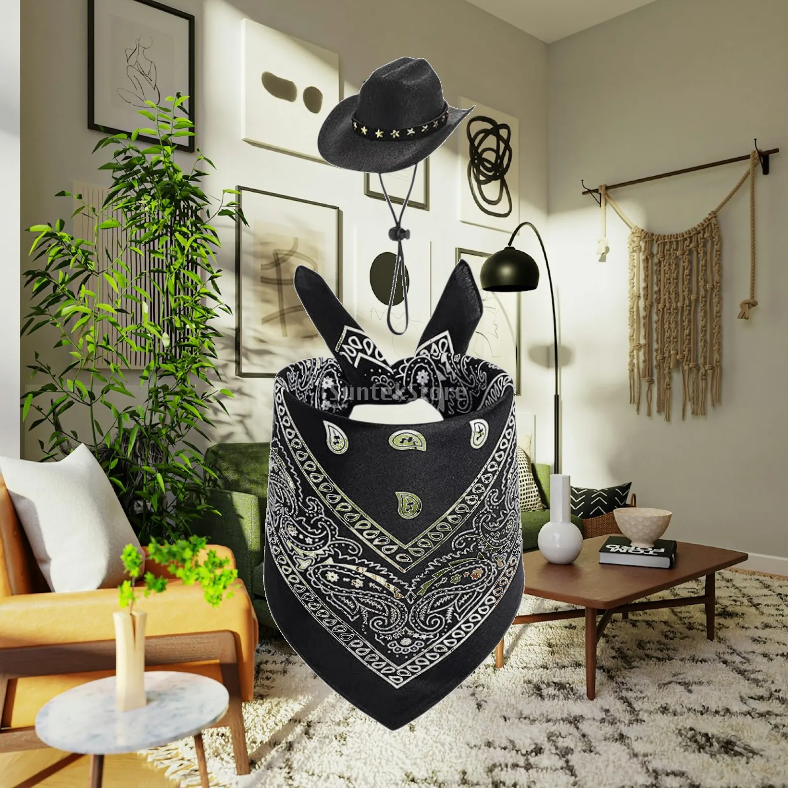 Goose Outfit Goose Clothes Decorative Birthday Party Ornament Hat and Scarf for Farmhouse Office Room Porch