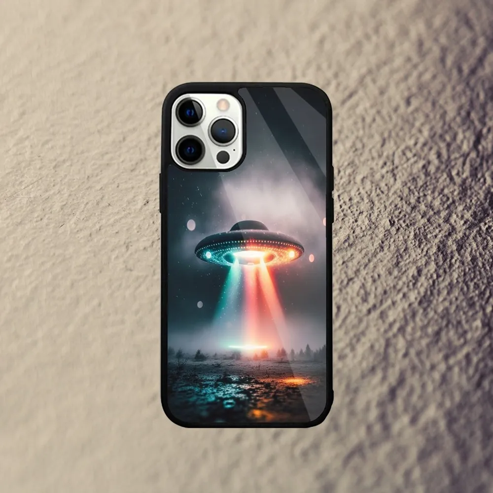 Alien Martian UFO  Phone Case For iPhone 15,14,13,12,11,Plus,Pro,Max Mini Magsafe Magnetic Wireless Charging