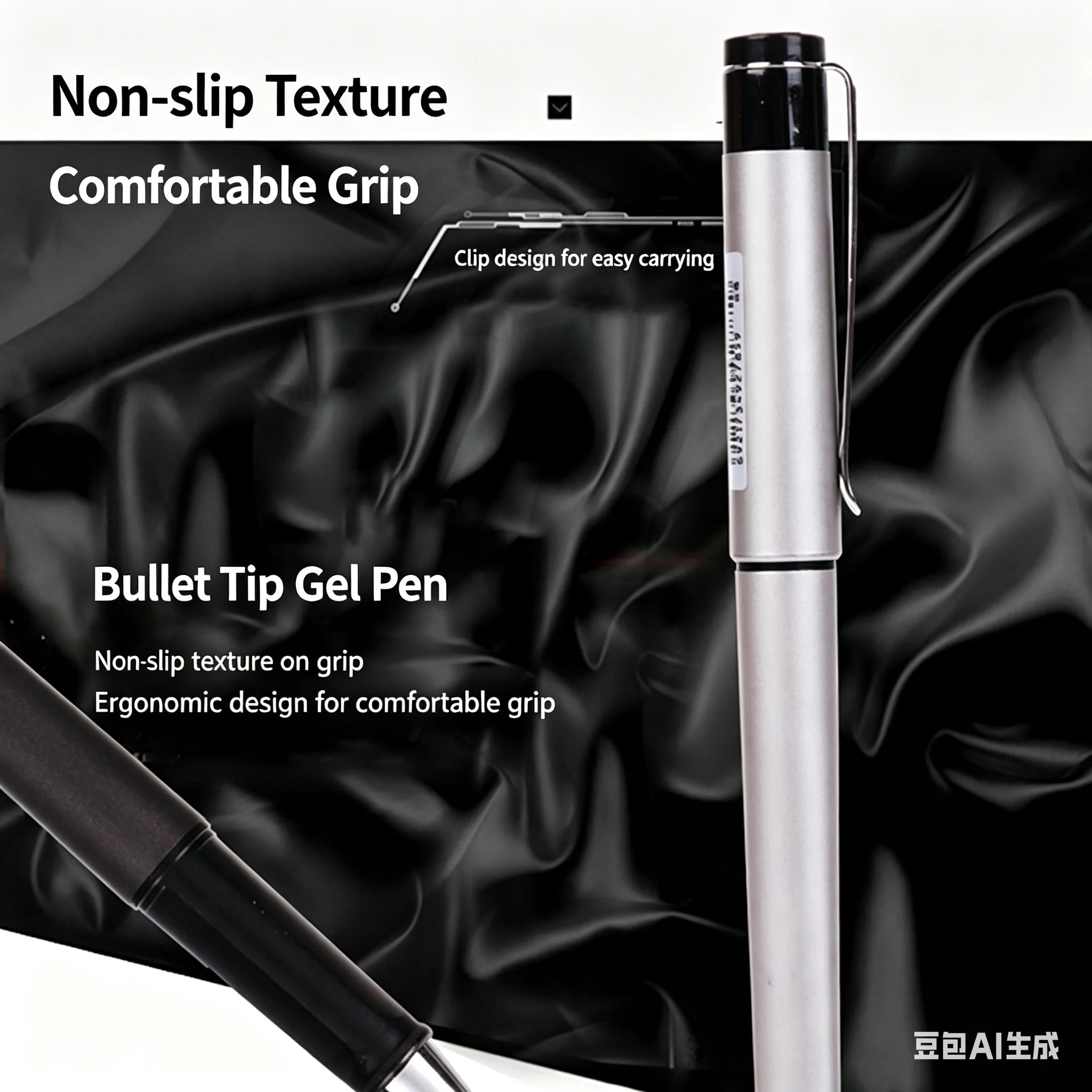 12 Stück S107 1,0mm Schwarze Kohlenstoff-Gelstifte mit Fettspitze für Kalligraphie, Unterschriften, Büro, Schule, Studenten Schreibset – Detail 8