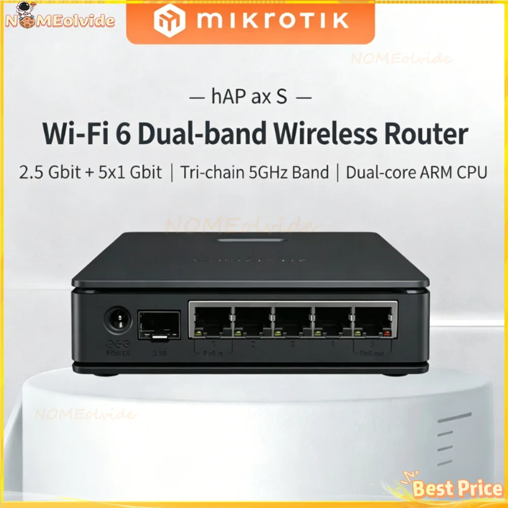 Mikrotik E62iugs-2axd5axt Gigabit Hap Ax S Wireless Router Wifi6 Triple-chain 5 Ghz Radio Dual-band Wi-fi 6 2.5G SFP