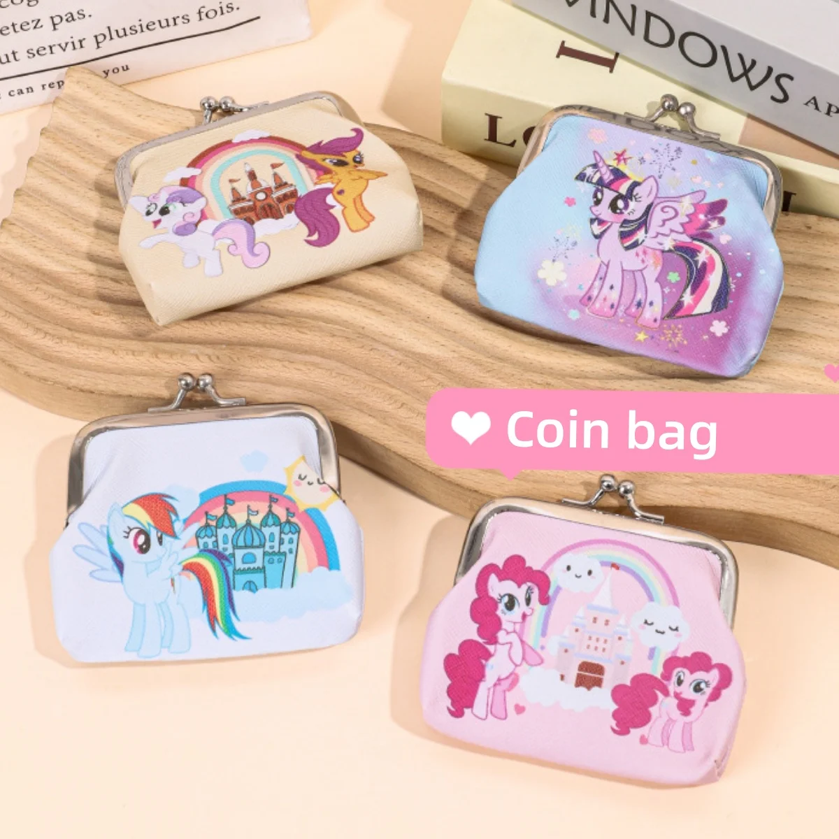 

Little Pony, cute mini coin wallet coin pouch, kawaii, buckle headphone key bag, waterproof and portable, ladies, birthday gift