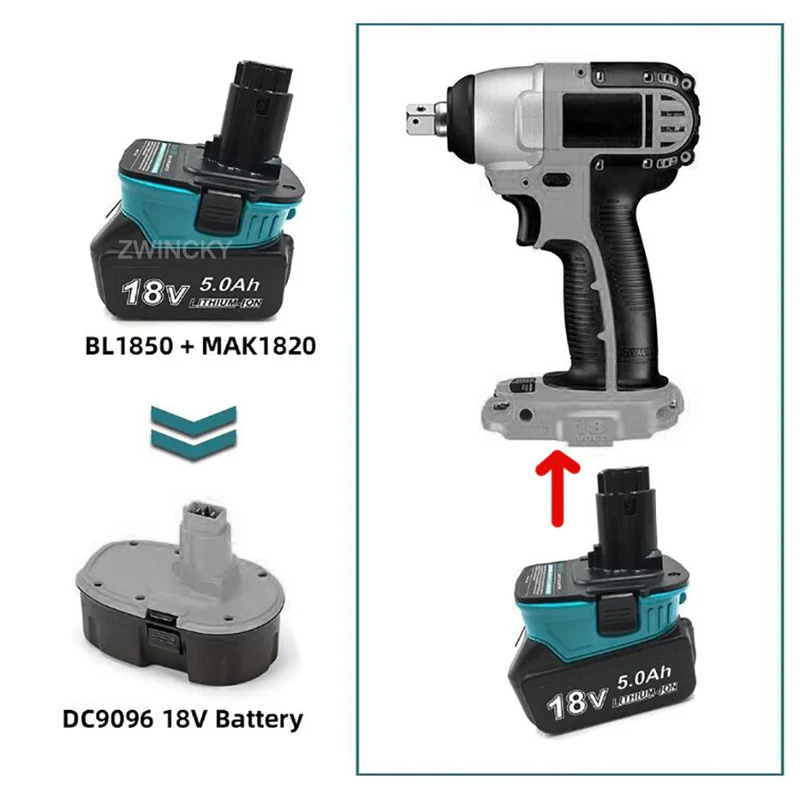 BL1830 Battery Adapter MT20BSL MT20ML MT20DL Converter For Makita 18V Li-ion Battery For Milwaukee/Bosch/Dewal/Ryobi Power Tool
