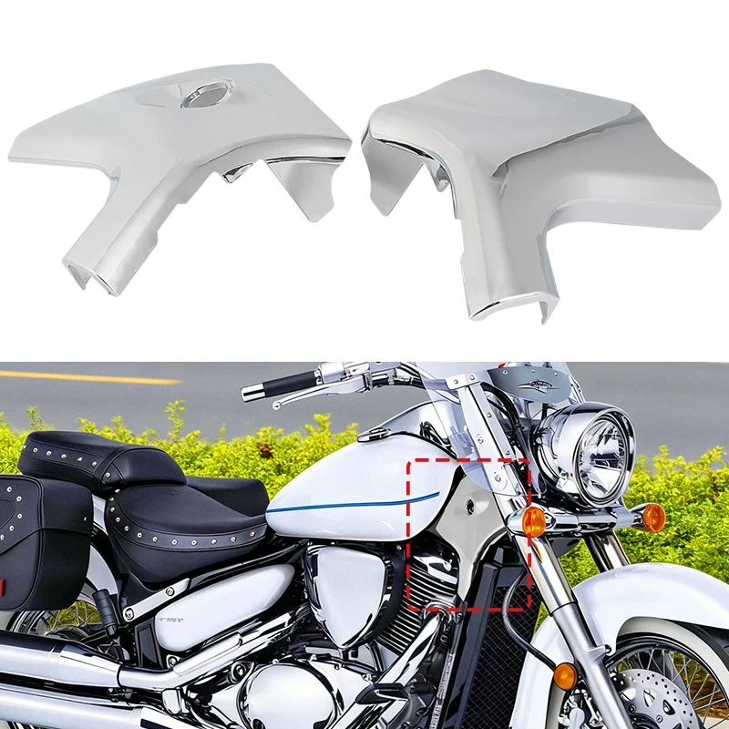 

Motorcycle Front Fork Frame Wire Covers Chrome For Suzuki Volusia C50 VL400 VL800 Boulevard 2001-2017 Decor Protector