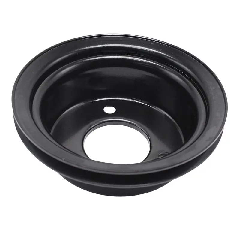 A02Q-For Ford Water Pump Pulley SB Ford Crank Pulley Single 2 Groove Black Steel 260 289 1965-67 V8 Mustang