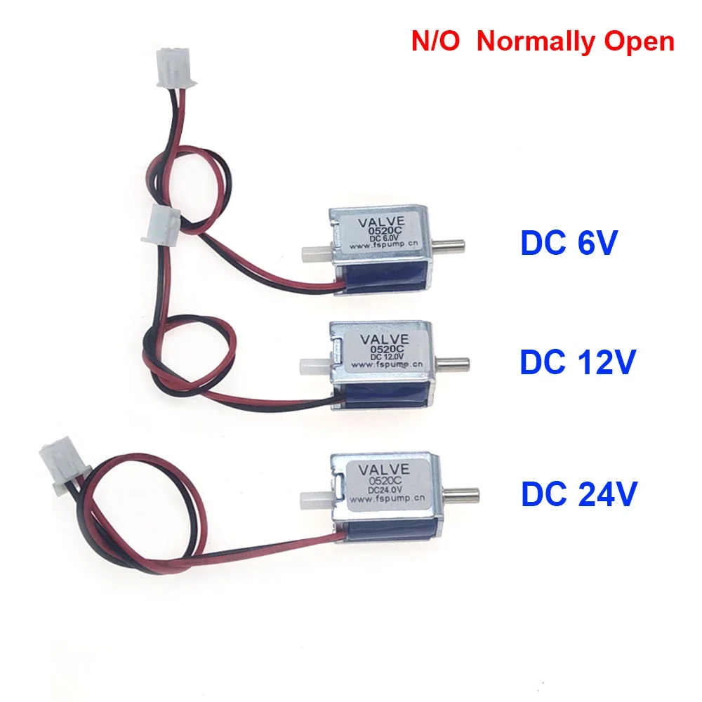 1PCS DC 6V/ 12V/ 24V Small Mini Electric Solenoid Valve N/O Normally Open 2-way Gas Air Valve Micro Valve