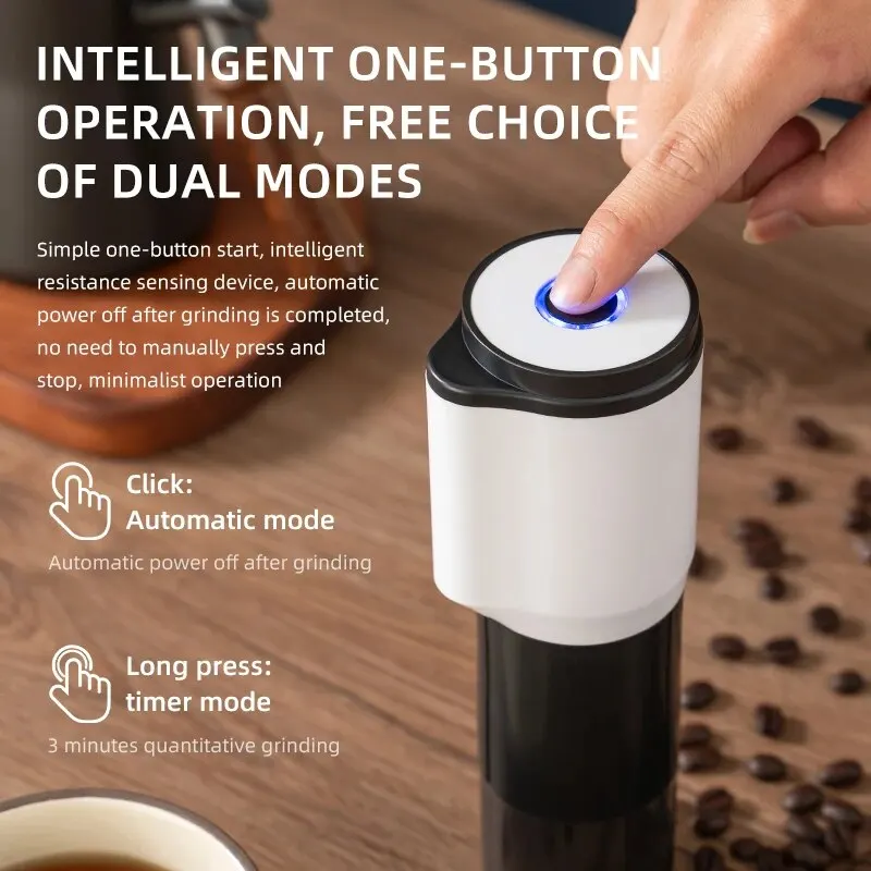 1PC Portable Electric Coffee Grinder TYPE-C USB Charge Ceramic Grinding Core Home Wireless Coffee Beans Pulverizer Grinder