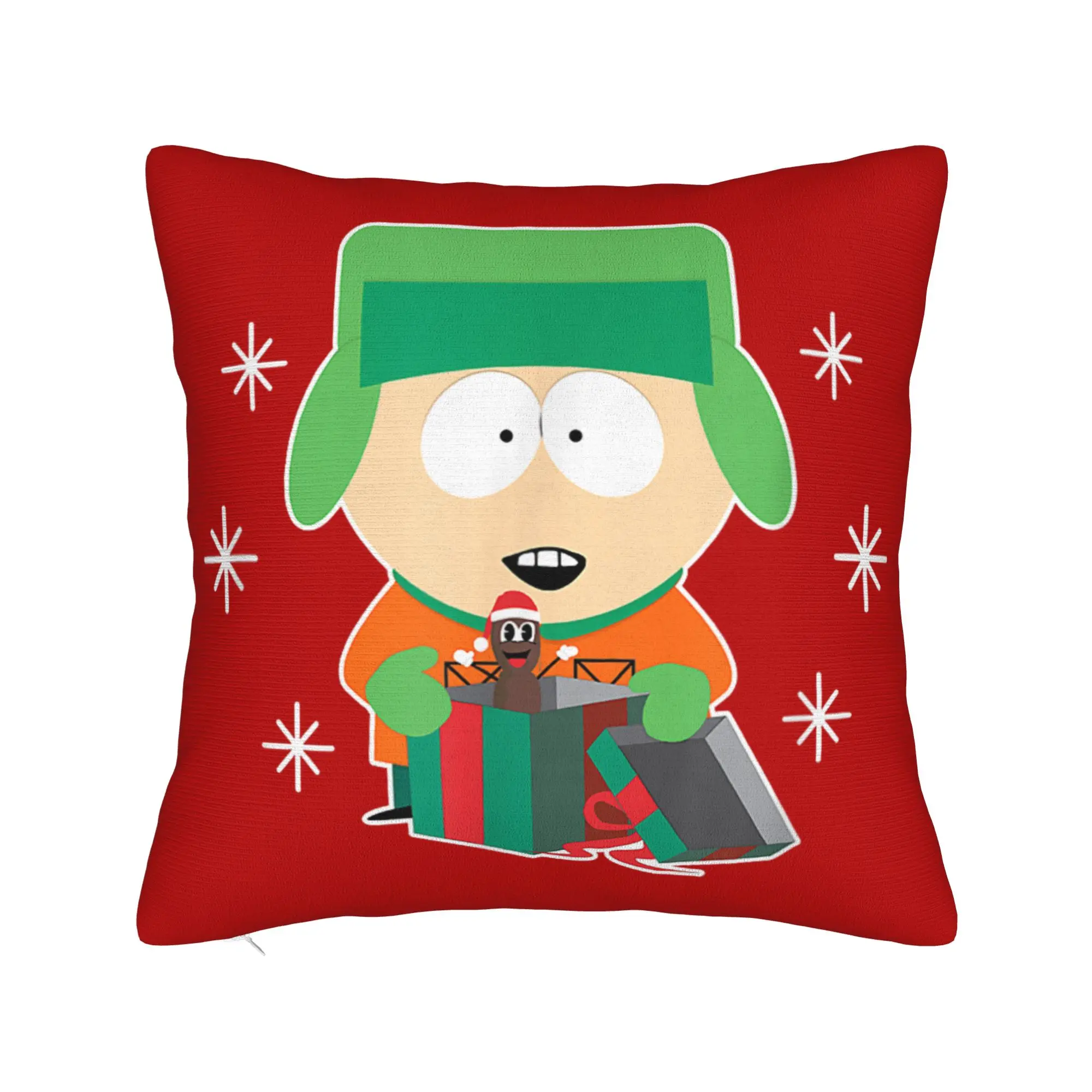 Cartoon Souths Parks Christmas Pillowcase Double-sided Printing Cushion Cover Decorative  Pillow Case Cover Sofa Zipper