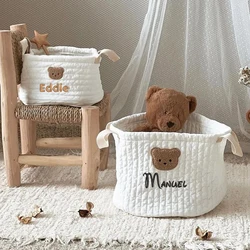 Personalized Name Storage Organizer Basket With Animal Print Baby Toys Storage Basket Personalized Baby Diaper Sorting Basket