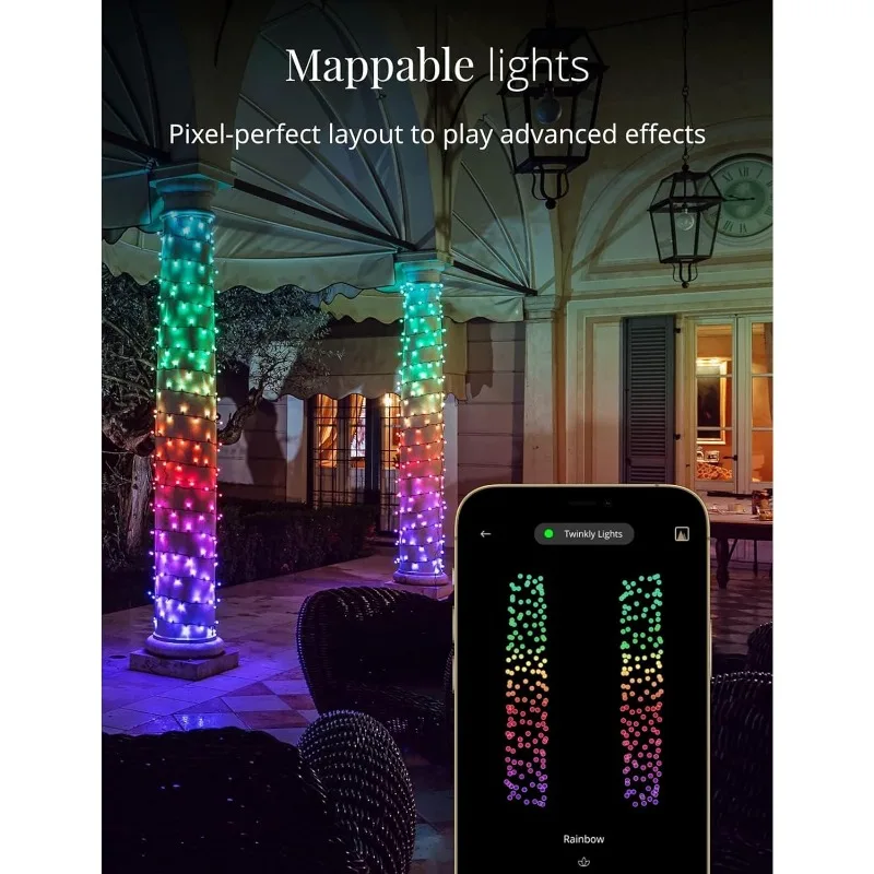 LED Light String, in- and Outdoor Smart Multicolor LED Lights, Compatible with HomeKit, Alexa, and Google Home,