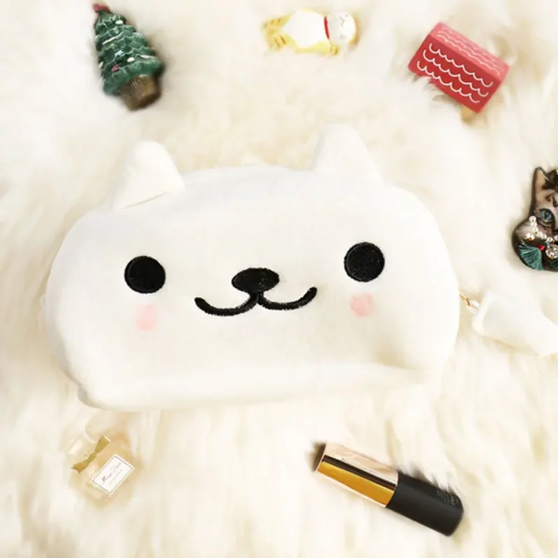 2024 Large Capacity Cartoon Cat Anime Pencil Pouch Personalized Plush Stationery Case Kawaii Pencil Case Bag for School