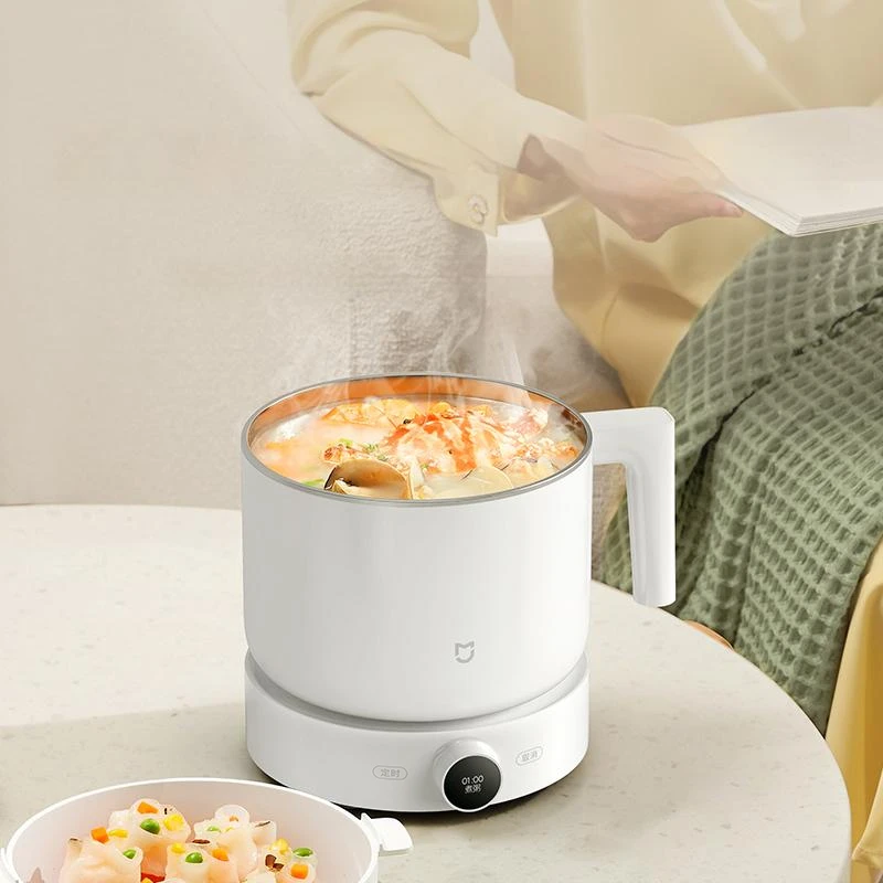 XIAOMI MIJIA Smart Multifunctional Steamer Small Hot Pot 1.5L Electric Cooker Electric Steamer Spaghetti Pot APP Remote Control