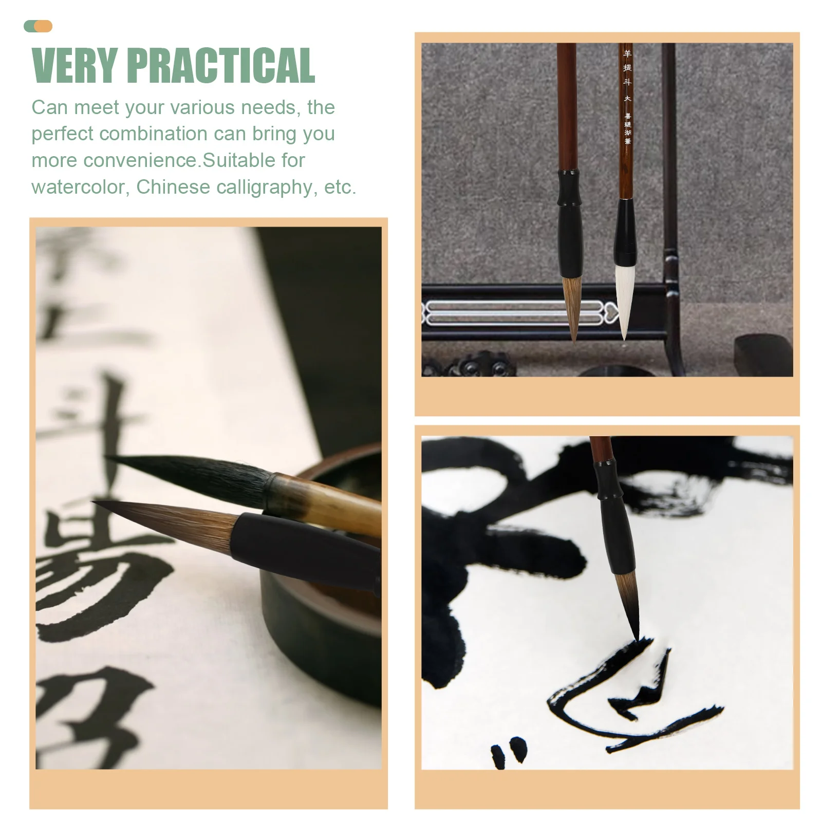 12Pcs Chinese Calligraphy Brush Set Different Sizes for Beginners Art Students Performance Price Reasonable