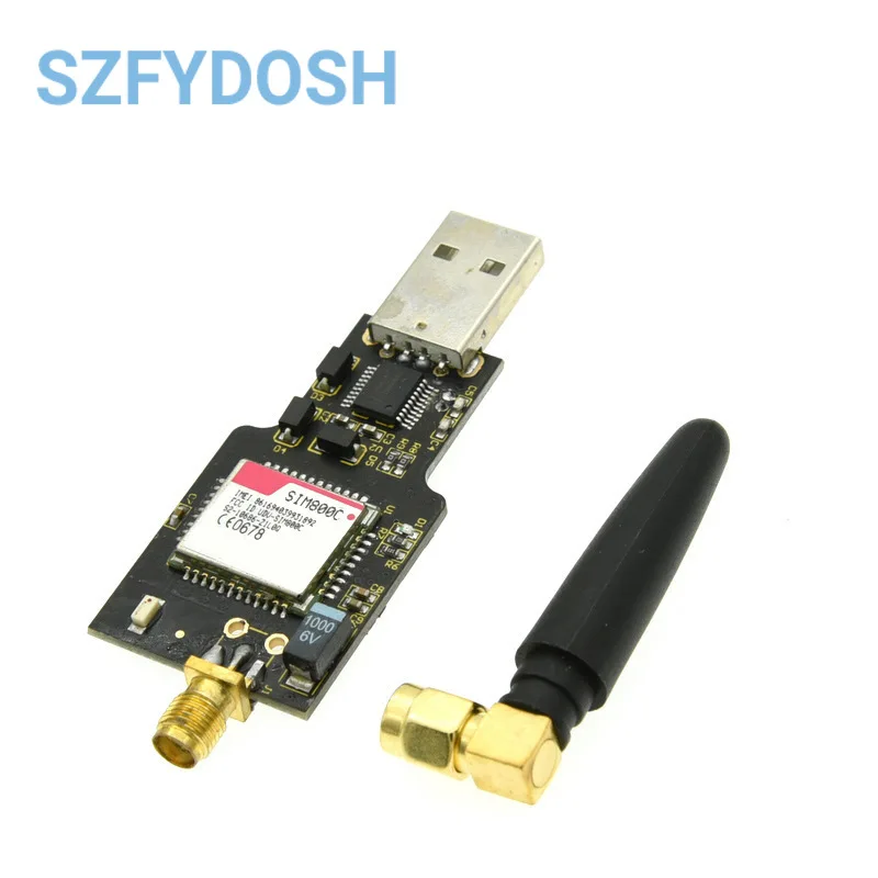 USB To GSM Module Quad-band GSM GPRS SIM800 SIM800C Module For Wireless Bluetooth SMS Messaging With Antenna