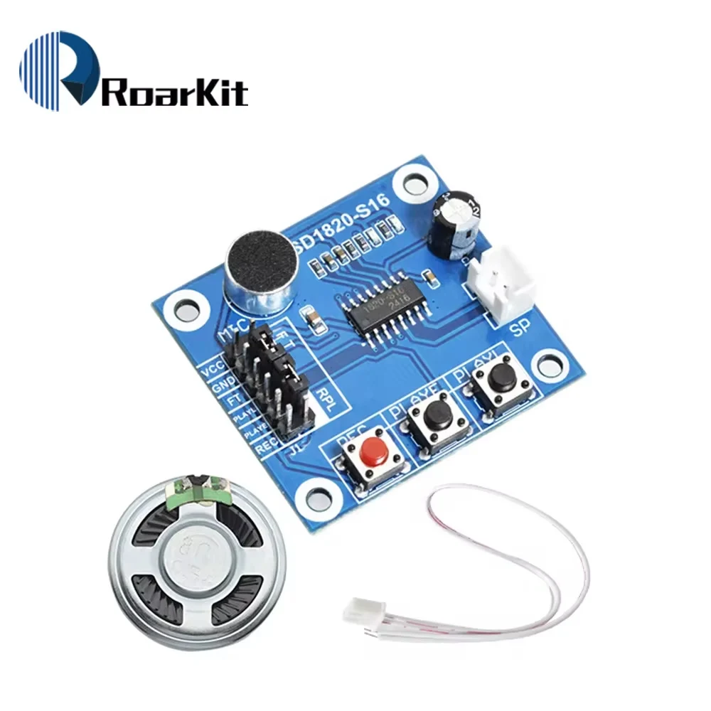 ISD1820 Recording Module Voice Board Telediphone With Microphones + Loudspeaker for Arduino