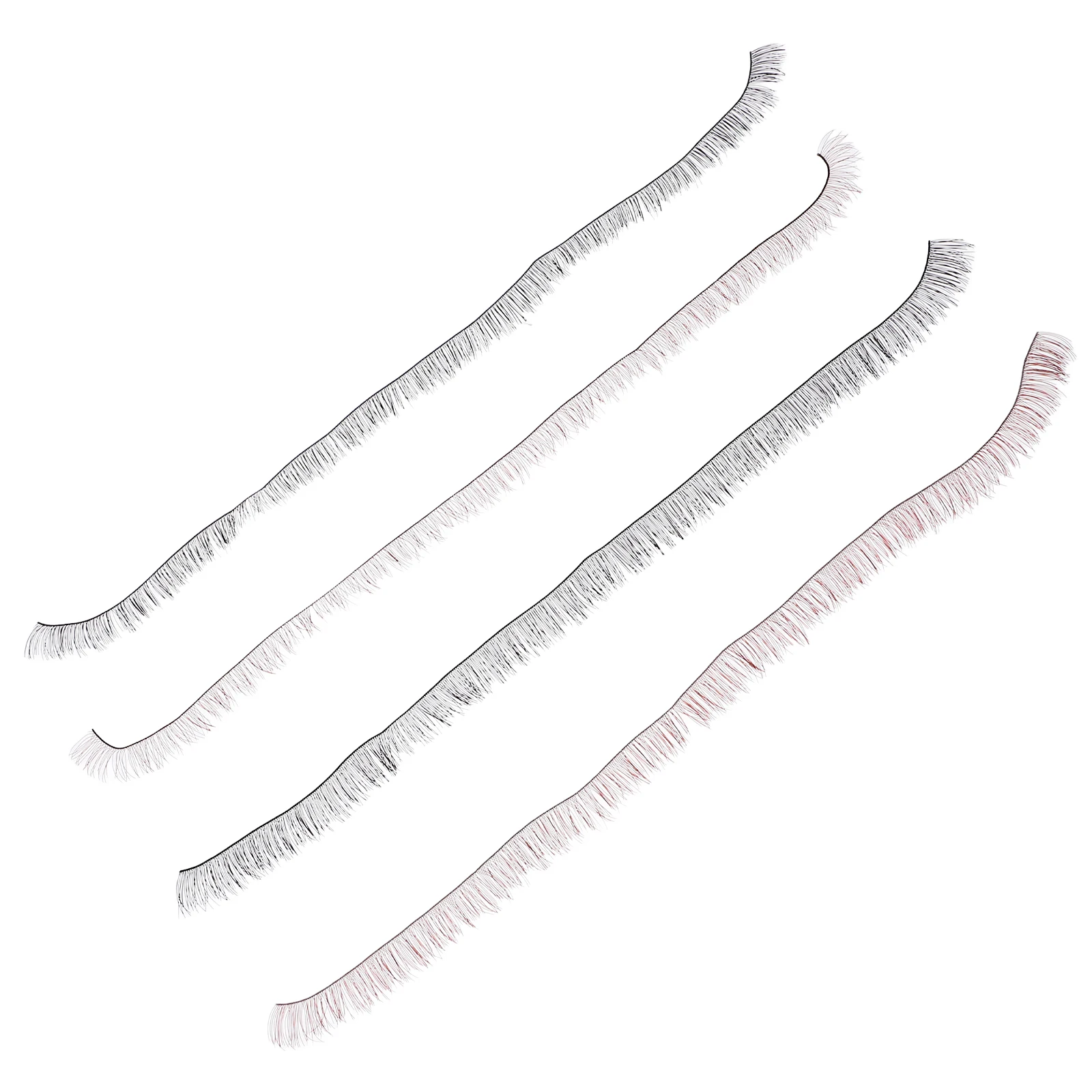 

4 Pcs Handmade False Eyelashes Eyelashes Accessories Lashes (Black 1cm + Black 0.8cm + Brown 1cm + B