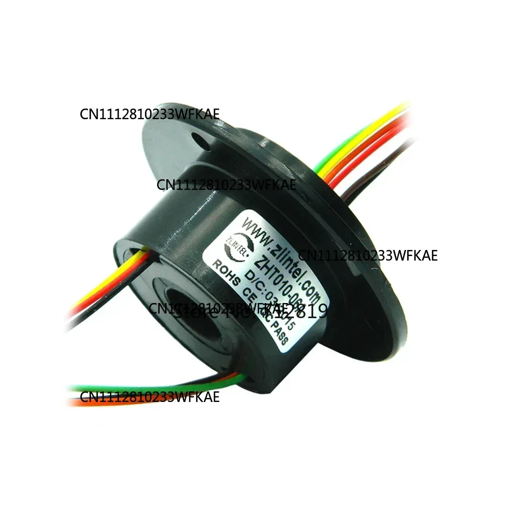 Mini Hole 10mm Hollow Slip Ring 6 Channels Wires 2A Conductive Electric Slipring Rotary Joint Connector 240V AC/DC