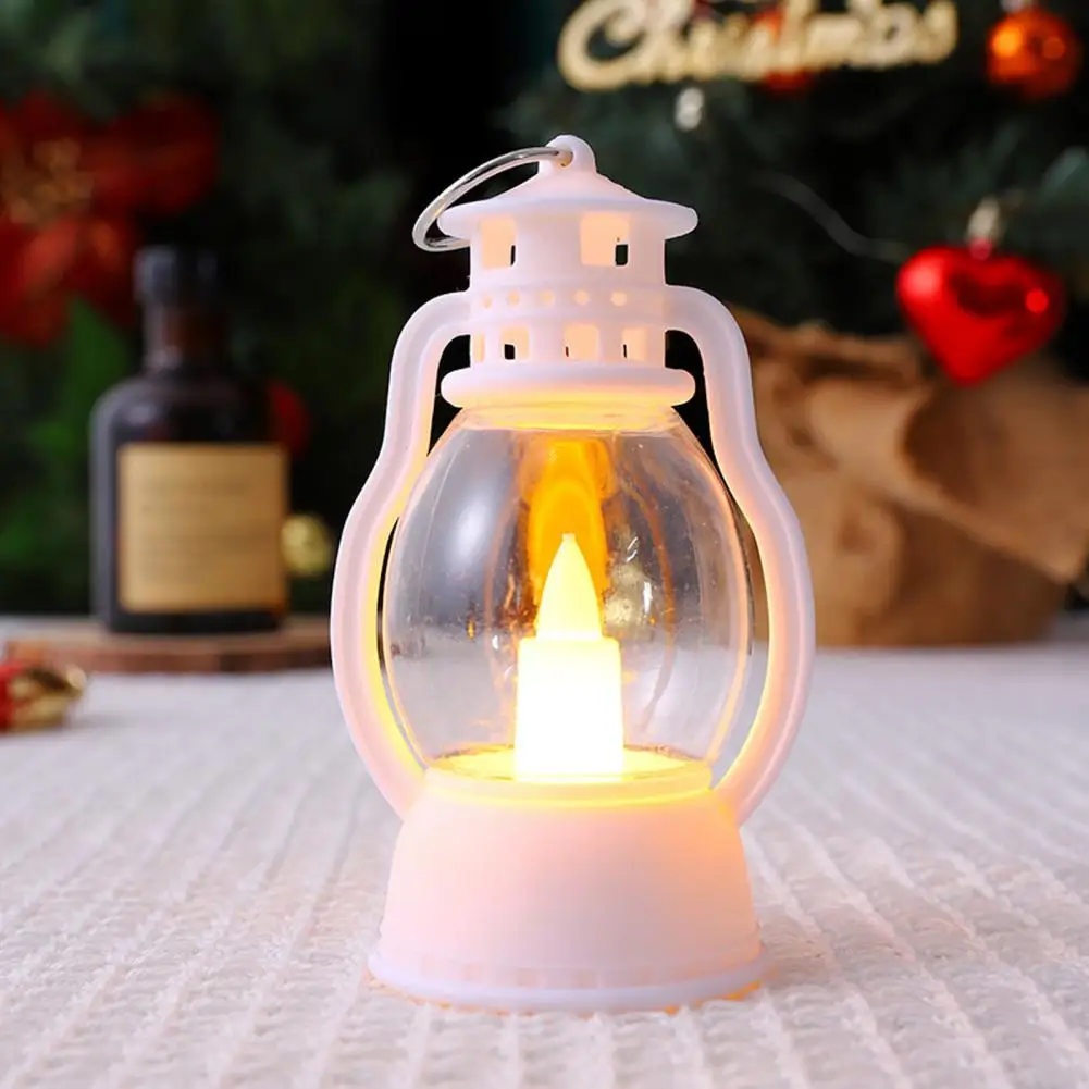 Unique Electric Lamp Durable Retro LED Oil Lamp Lantern Beautiful Multifunctional Night Lamp with Warm Light Xmas Decoration