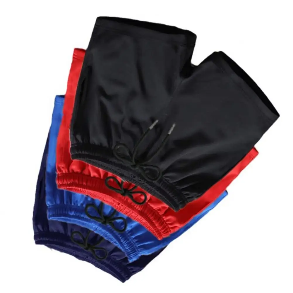 Men Running Shorts Elastic Waist Drawstring Gym Short Pants Solid Color Wide Leg Outdoor Shorts Streetwear Running Shorts