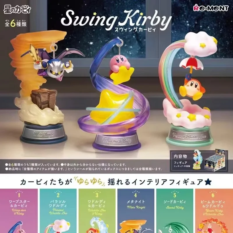 Re-Ment Original Kirby Figures Swing Kirby Star Kirby Waddle Dee Meta Knight Sword Kirby Pvc Action Figure Ornament Toys Gift