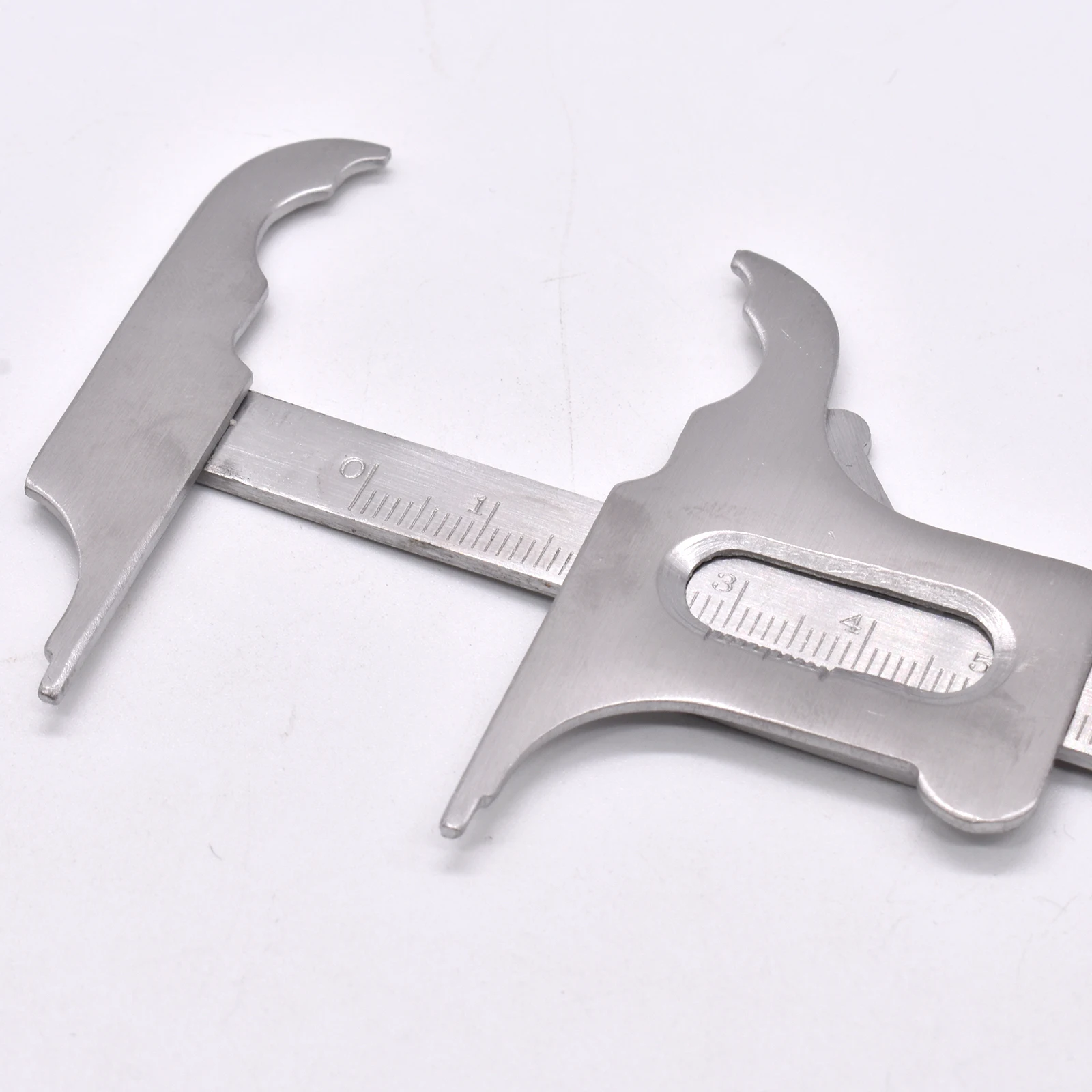 1pcs Dental Orthodontic Rulers Stainless Steel Vernier Caliper Dental Vertical Distance Caliper Measuring Ruler Teeth Gauge