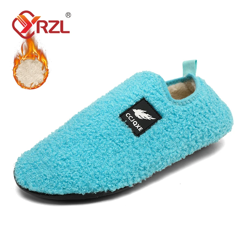 

YRZL Women's Cotton Slippers Home Shoes Warm Female Winter Comfortable Indoor Men Slipper Soft Sole Women Slides Casual Man Shoe