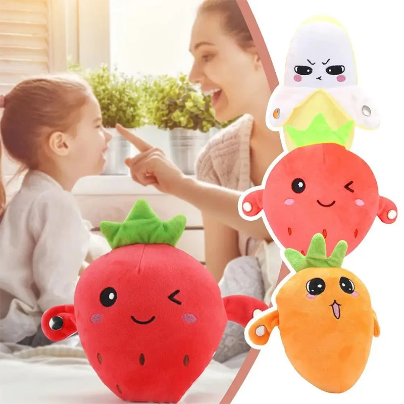 Creative Touch Interactive Induction Music Rhythm Toys Fruit Shaped Plush Toys Parent-child Interactive Fun Early Education Toys