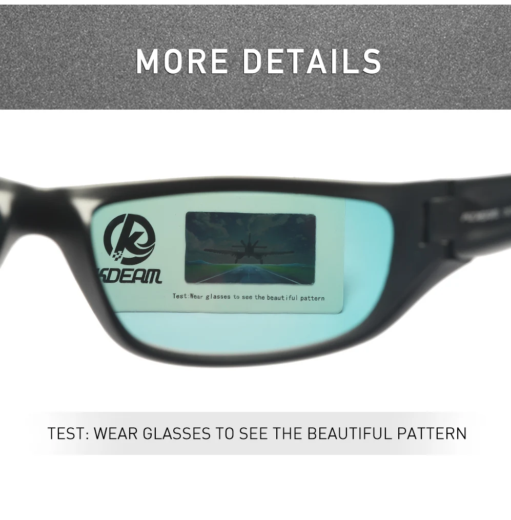 Kdeam fishing performance herren sonnenbrille polarisiert tr90 material markenlogo fahrrad brille mit reiß verschluss koffer kd0701 – Detail 9