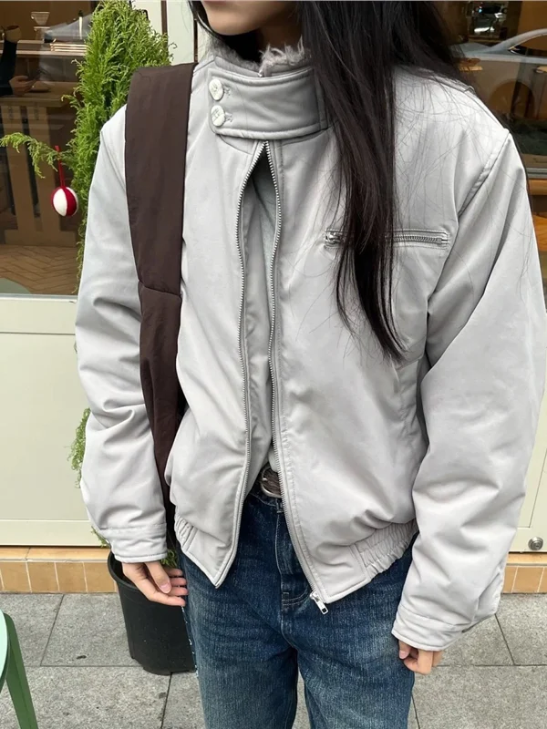 

Мужская свободная хлопковая куртка Thiened, теплая, с меховым воротником, зимняя модная, тяжелая, повседневная, молодежная, с полиэстеровым наполнителем