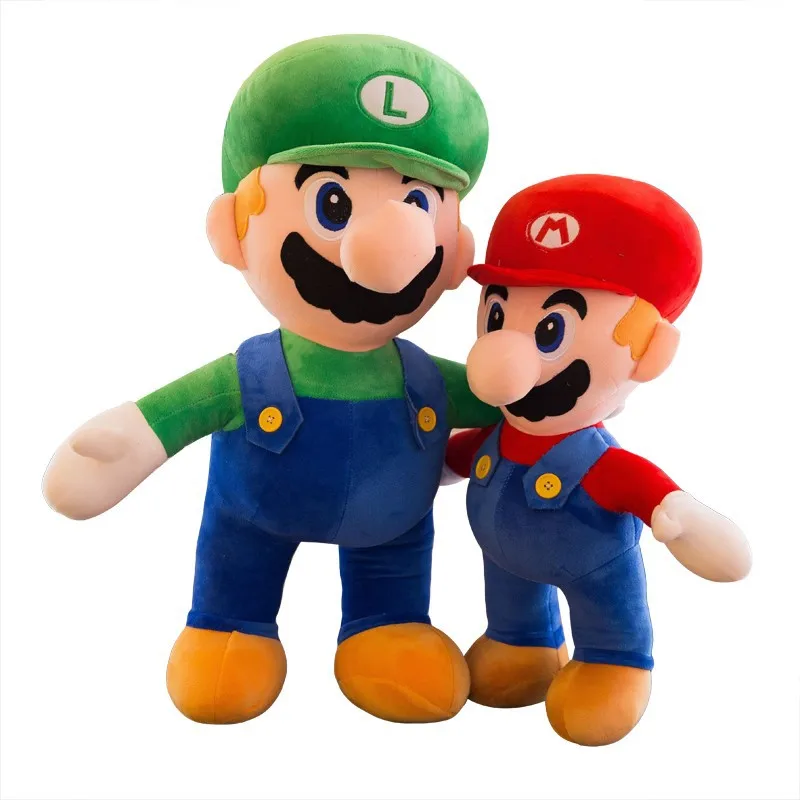 25cm Super Mario Bros Stuffed Animals & Plush Toys Dolls Accessor Luigi Action Figure Toy Decor Doll for Kids Birthday Xmas Gift