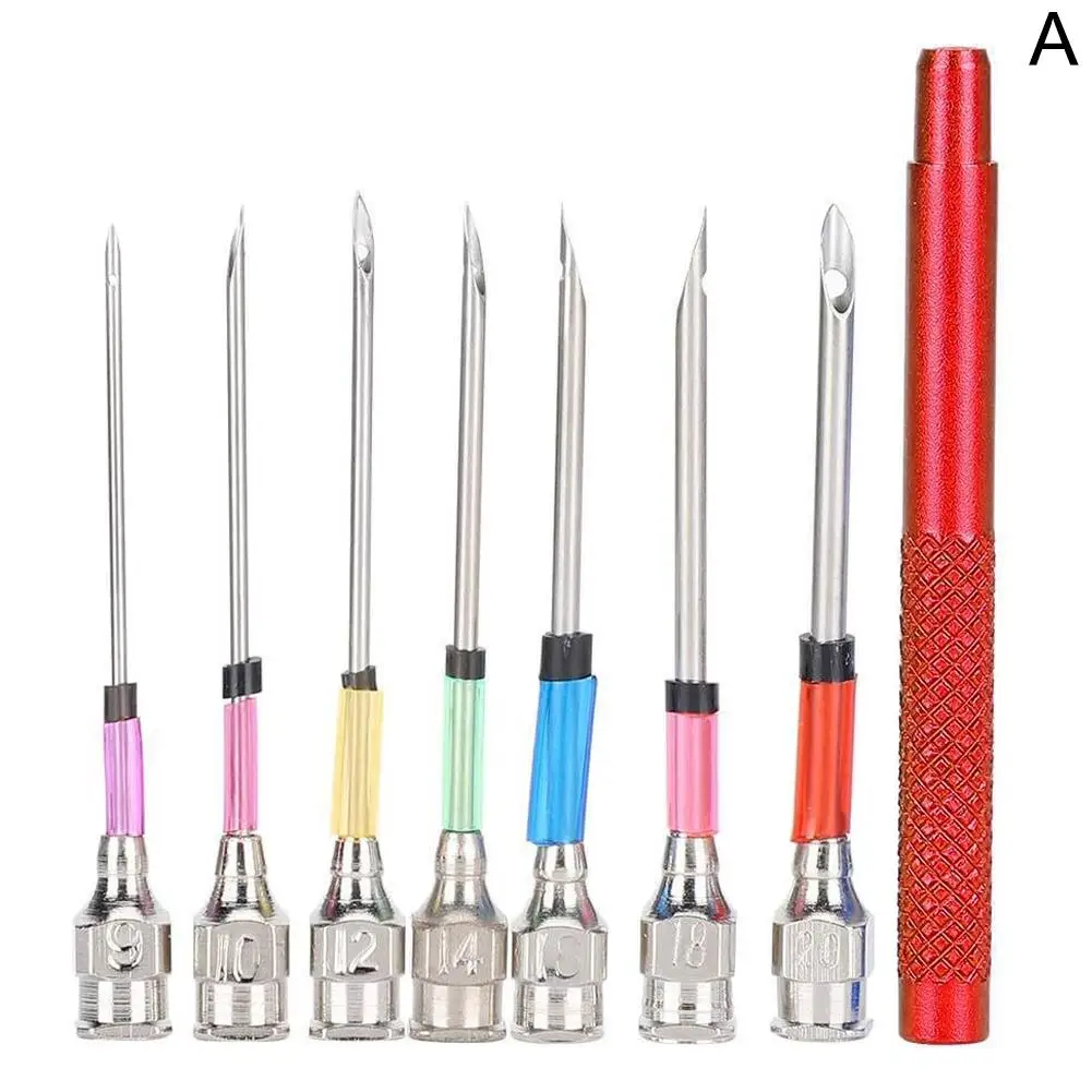 1 zestaw narzędzi Punch Needle Ultra Punch Needle stalowy zestaw haft sztuka z uchwytem do szycia igieł stempel Q0X0