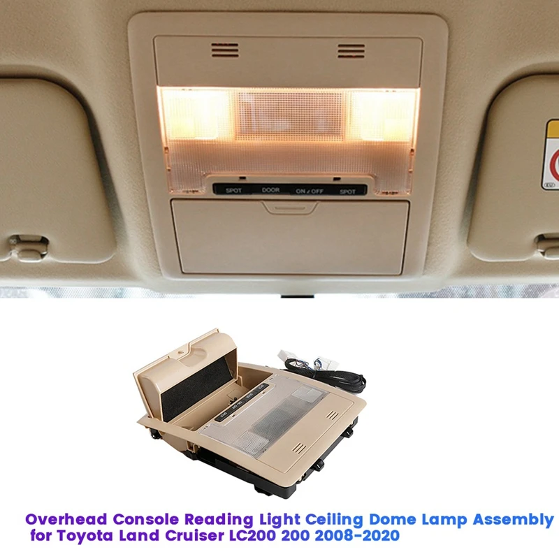 

Overhead Console Reading Map Lamp Assembly For Toyota Land Cruiser LC200 200 2008-2020 Car Ceiling Dome Light