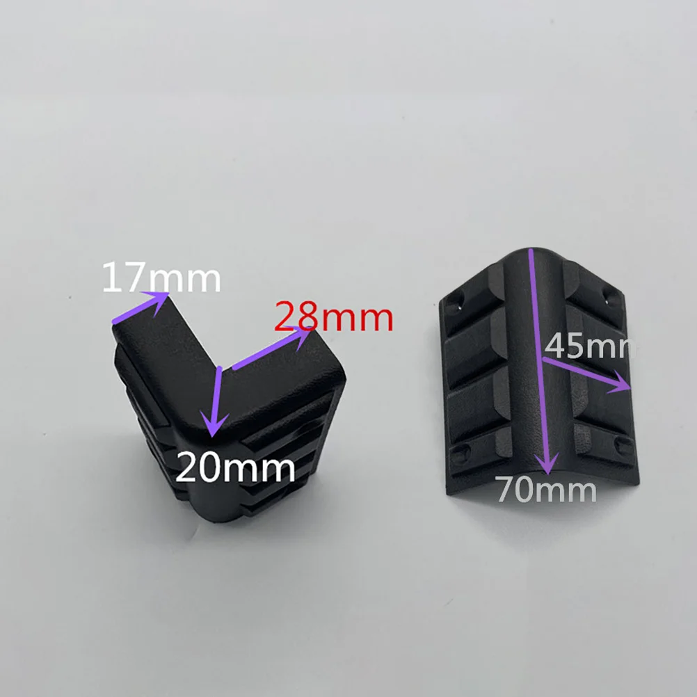 25 قطعة من واقيات الزوايا البلاستيكية غطاء زاوية مكبر الصوت الأسود لصناديق أمبير حماية السلامة المضادة للتصادمات #5