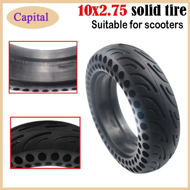 

Новые высококачественные бескамерные дорожные шины 10x2.75, подходящие для цельнолитых шин на 10-дюймовых колесах самокатов.