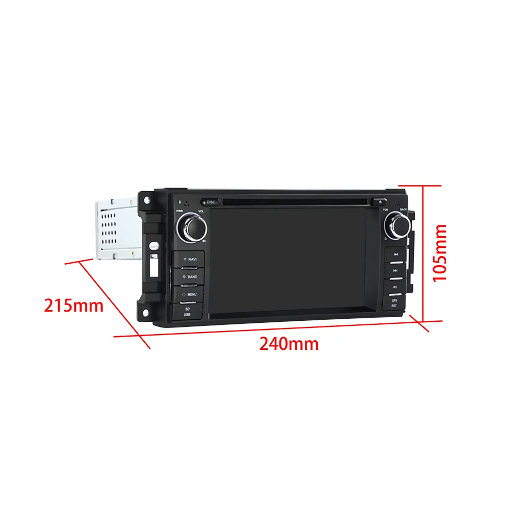 MEKEDE US Warehouse 2 Din Android Car Stereo Wireless CarPlay Android Auto GPS Navigation Head Unit For Jeep Grand Cherokee Commander Wrangler Dodge Patriot Chrysler Journey Touch Screen Multimedia Radio Support SWC Bluetooth Backup Camera Plug and Play