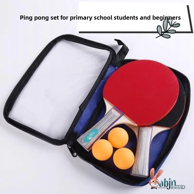

Long Handle Table Tennis Paddle Set for Beginners Junior High School Students Children's Table Tennis Kit Primary School Stud...