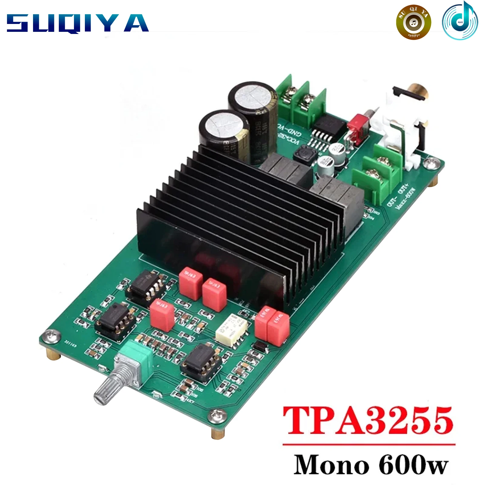 

600w TPA3255 Mono Power Amplifier Board High Power Subwoofer Amp Full Frequency HIFI Digital Class D Audio Amplifier Board