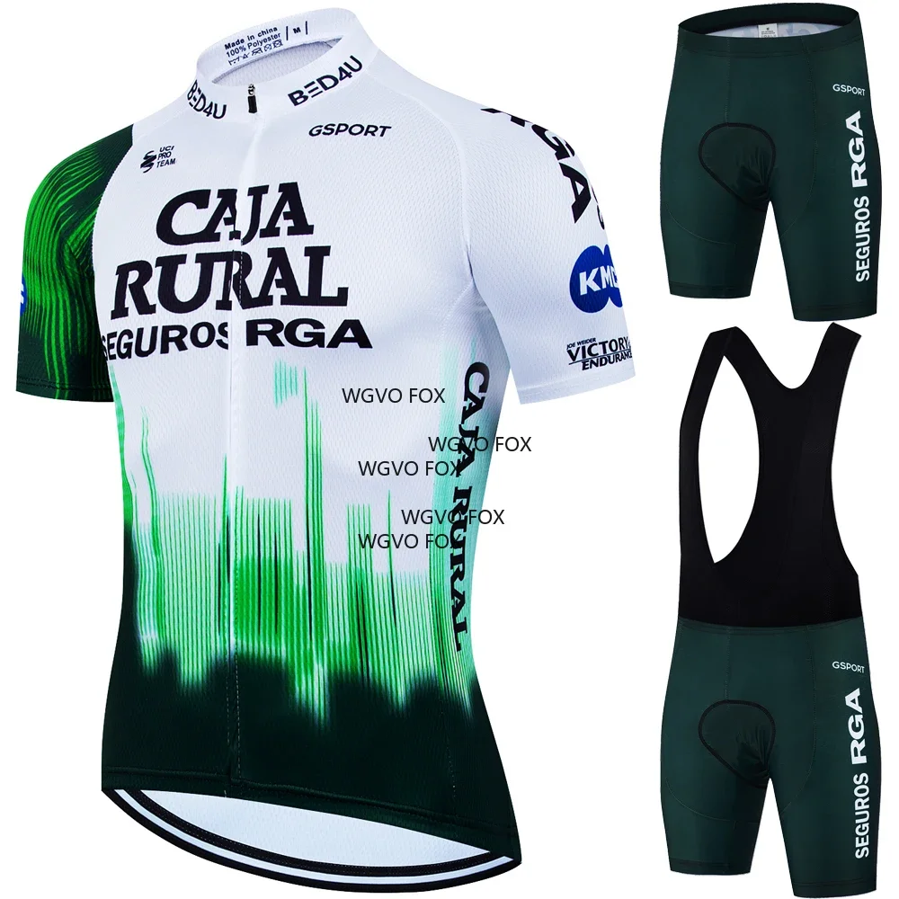 

Cycling Mtb Uniform Man CAJA RURAL Road Bike Tricuta Bib Clothing Men's Jacket Suit Sports Set Mountain Outfit Male Pants Shorts