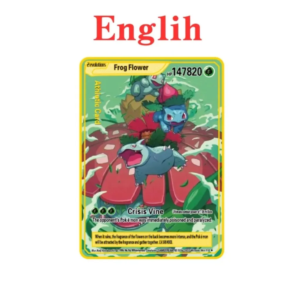 포켓몬 포인트 알토스 마치 피카츄 리자몽 뮤츠 골드 블랙 영어 메탈 카드 Vmax 메가 GX 수집용 게임 카드