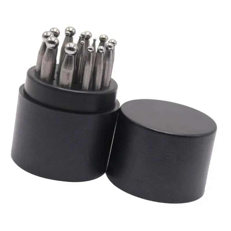 P9FE Schmuckmacher-Stahlstanzer-Set, 15/17-teilig, gehämmertes Metall-Stanzwerkzeug mit Koffer – Detail 10