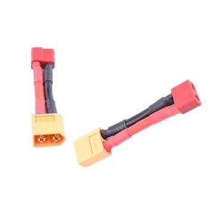 2 Pcs T Plug Deans Female To XT60 Male Wire Connector Adapter Converter For RC LiPo NiMH Battery 14awg 4cm