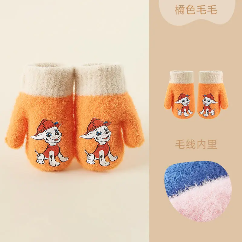 100% Genuine Paw Patrol Winter Glove Baby Boys Girls Plush Knitted Mittens Kids Outdoor Keep Warm Children Christmas Gift