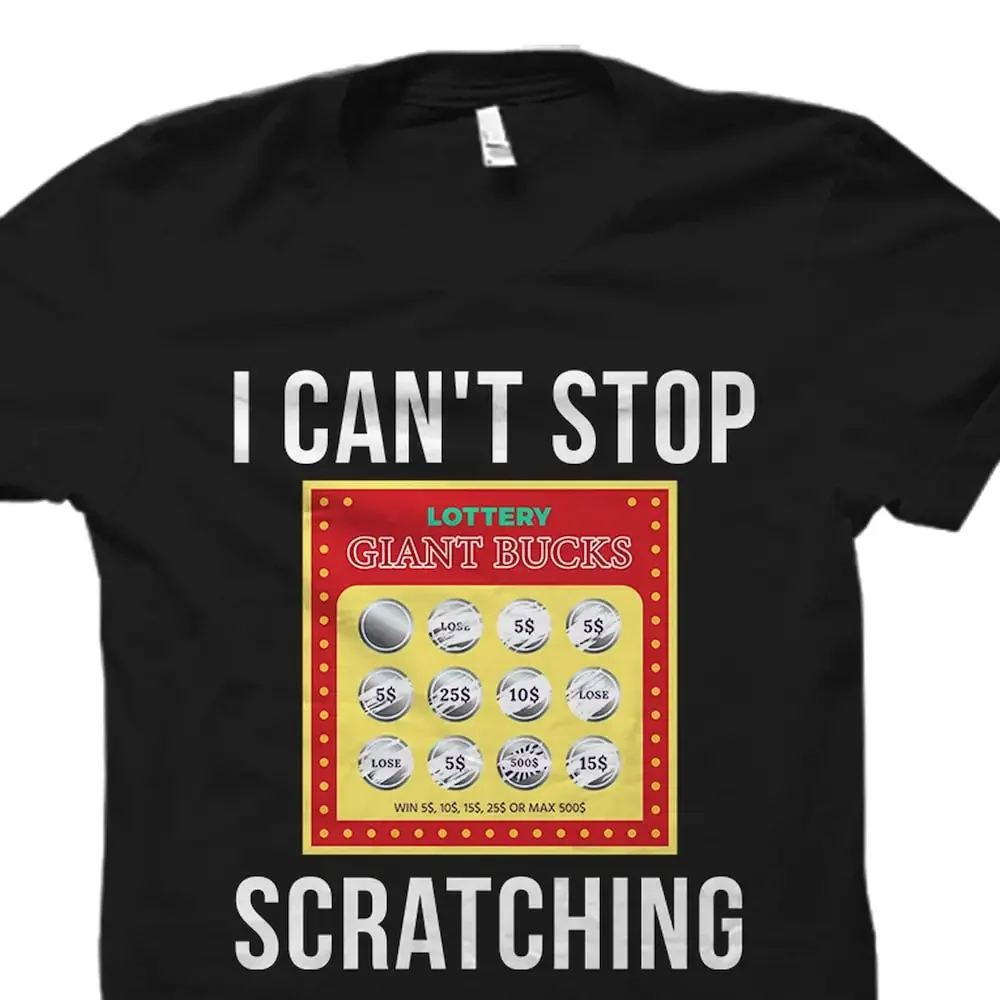 Scratch Ticket T Shirt Scratcher Off Lottery Scratching Os2365