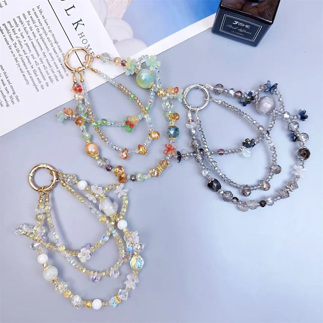 

Новая цепочка для телефона из кристаллов, ручной работы, DIY, брелок-подвеска для сумки, персонализированный модный женский аксессуар