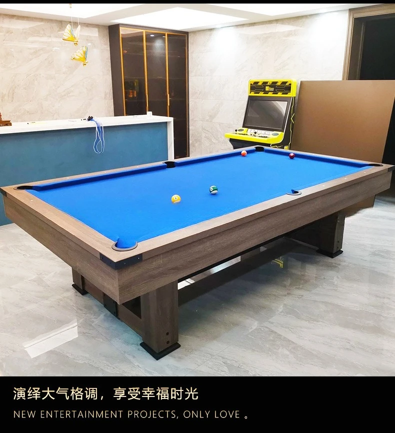 

Adult American Pool Table Indoor Household Black Eight Standard Pool Table9FT