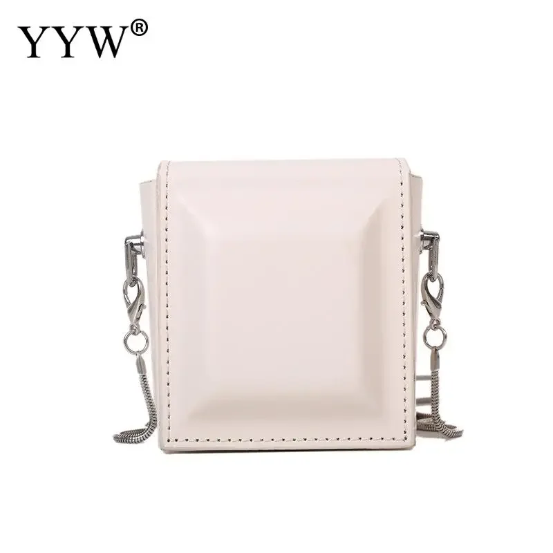 Fashion Designer Chocolate Square Women'S Small Flap Bag Pu Leather Purses And Handbags Luxury Female Shoulder Crossbody Bag