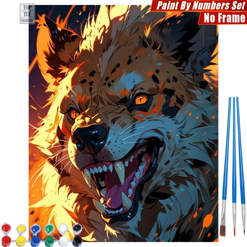 

Набор для рисования по номерам «Дикие рычащие гиены» — Новогодний подарок для папы: расслабляющее занятие для взрослых