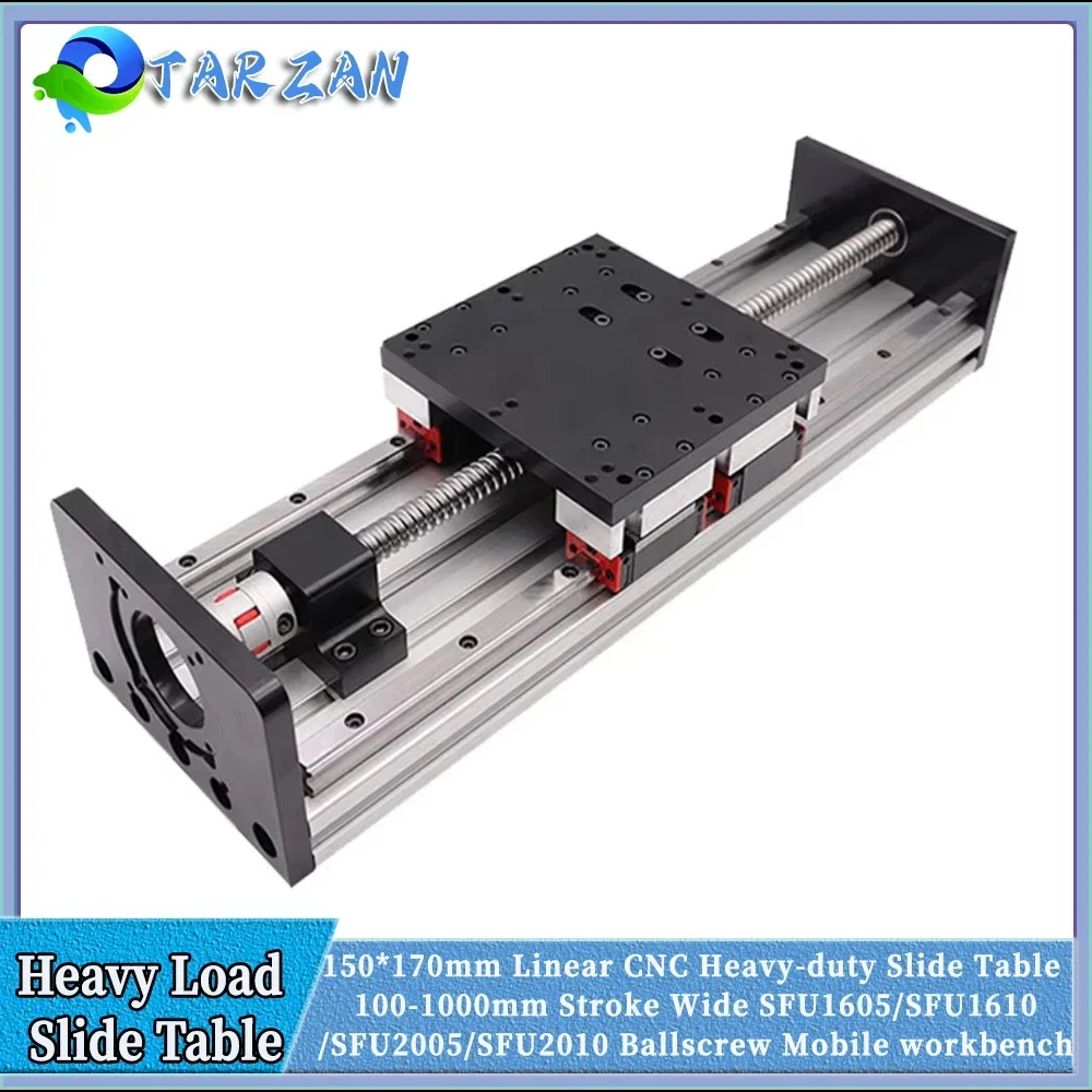 

Heavy Duty Linear Sliding Table Double Guide Rail Linear Stage SFU1605/SFU1610/SFU2005/SFU2010 HGR20 Guide Rail 4PCS HGR20 CNC