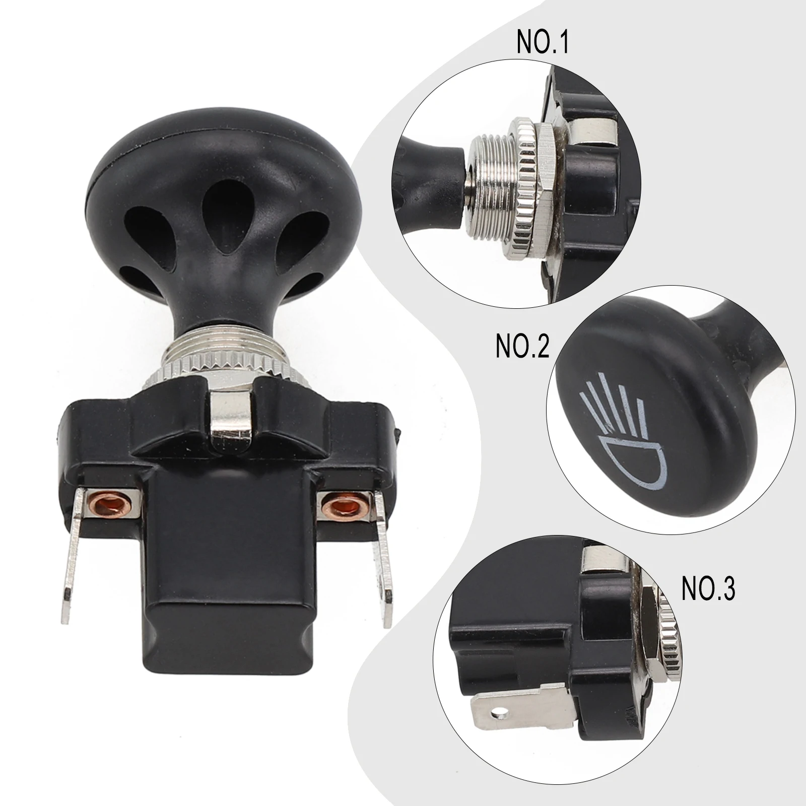 12 Volt Push Pull Headlight Switch for Golf Cart Electric Vehicles Compatible with For ClubCar For EZGO Part Number 4034