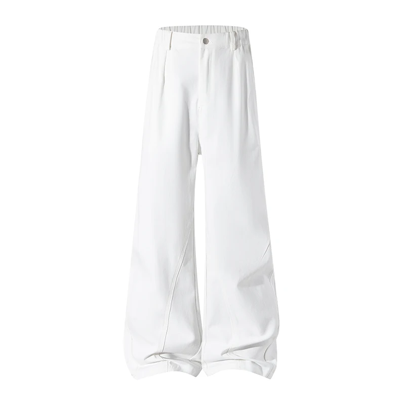 

Мужские повседневные рабочие брюки из чистого хлопка, свободные, в уличном стиле, весенне-осенние, длинные, с манжетами, спортивные, для отдыха